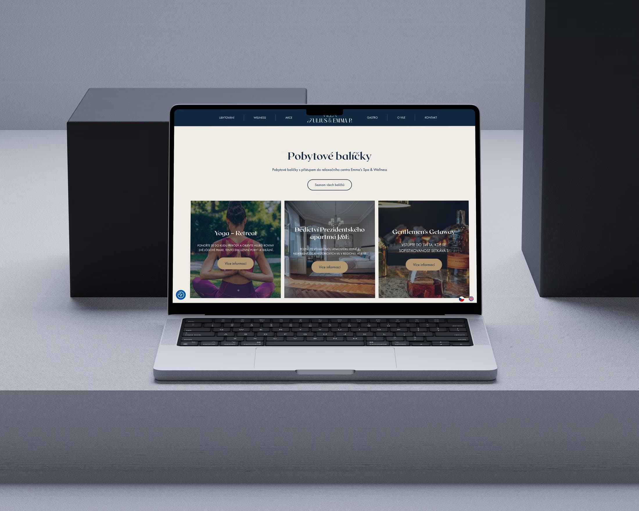 Webové stránky a vizuální identita pro VIlla Julius