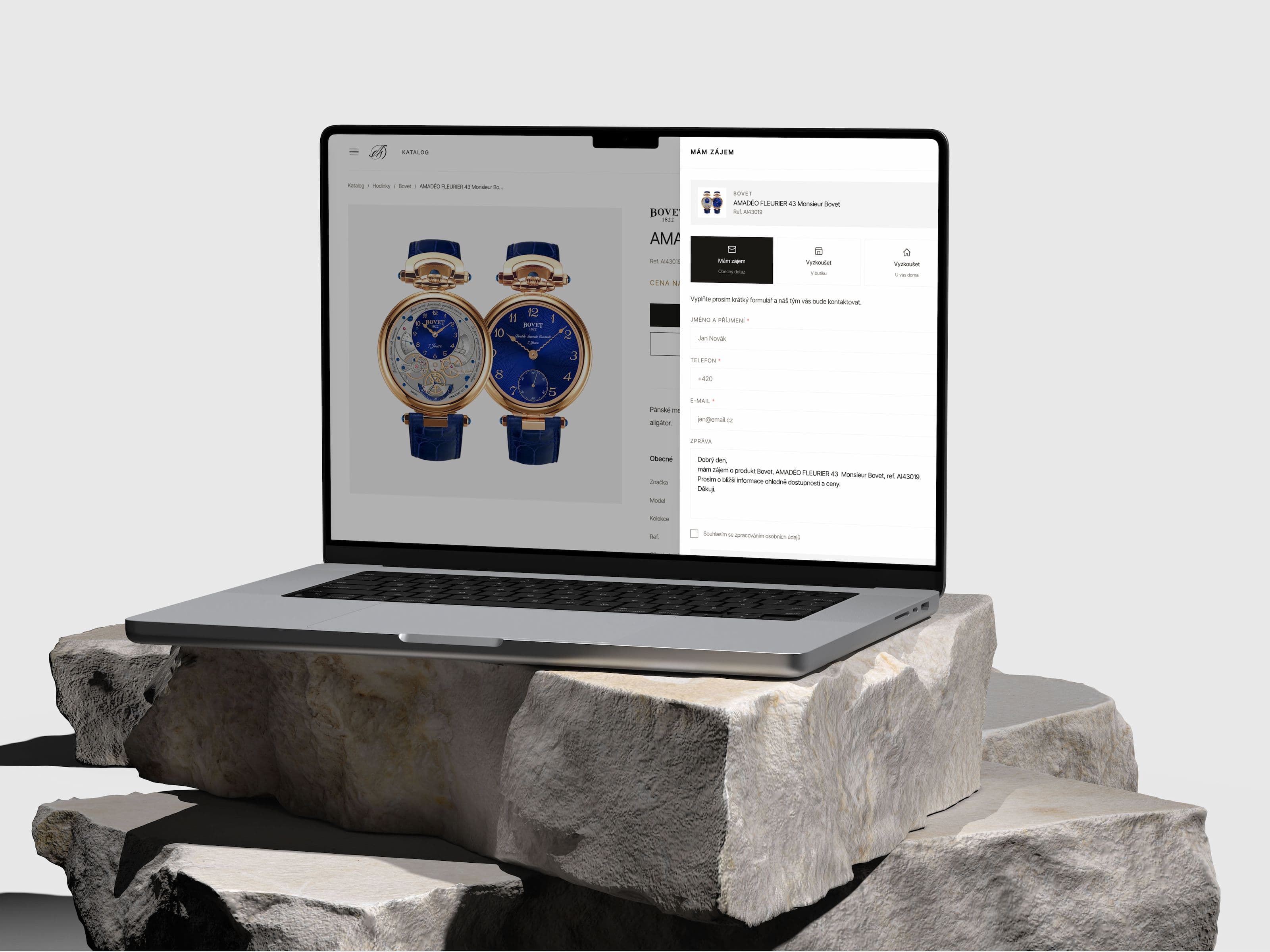 Produktové funkce pro luxusní retail