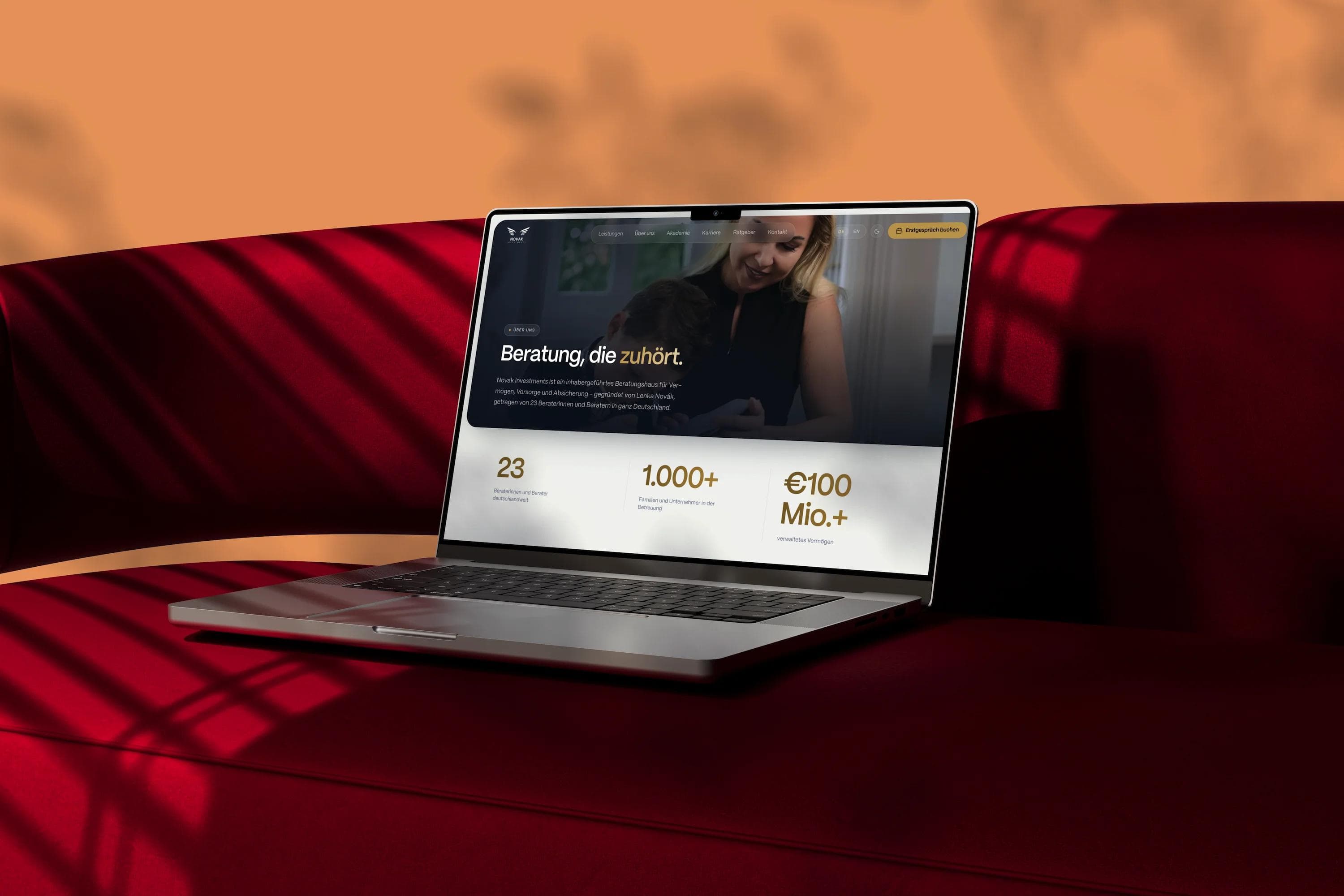 Novak Investments – Nový web a digitální strategie pro nezávislé finanční poradenství v Německu