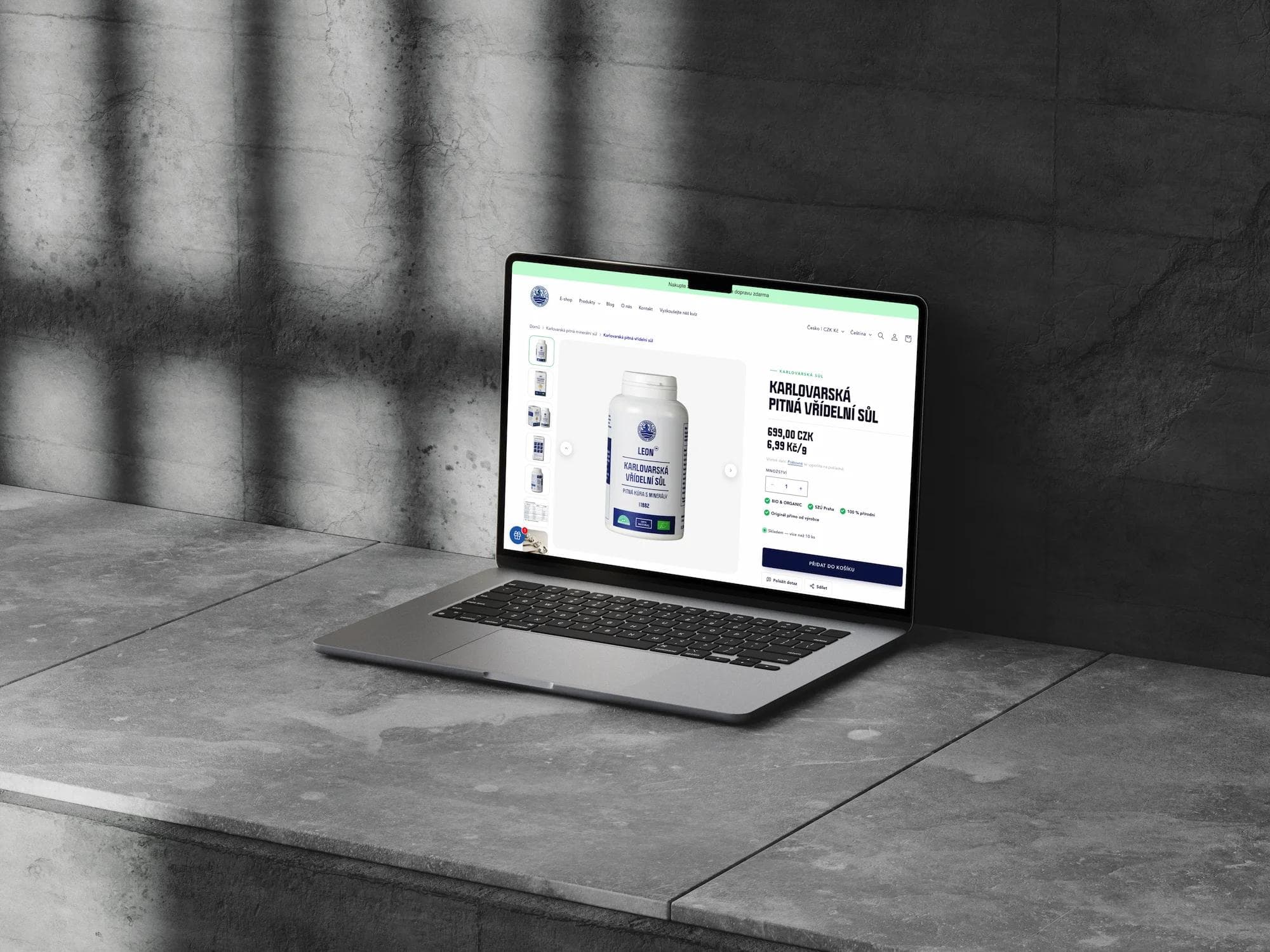 Technické řešení: Shopify s vlastní šablonou