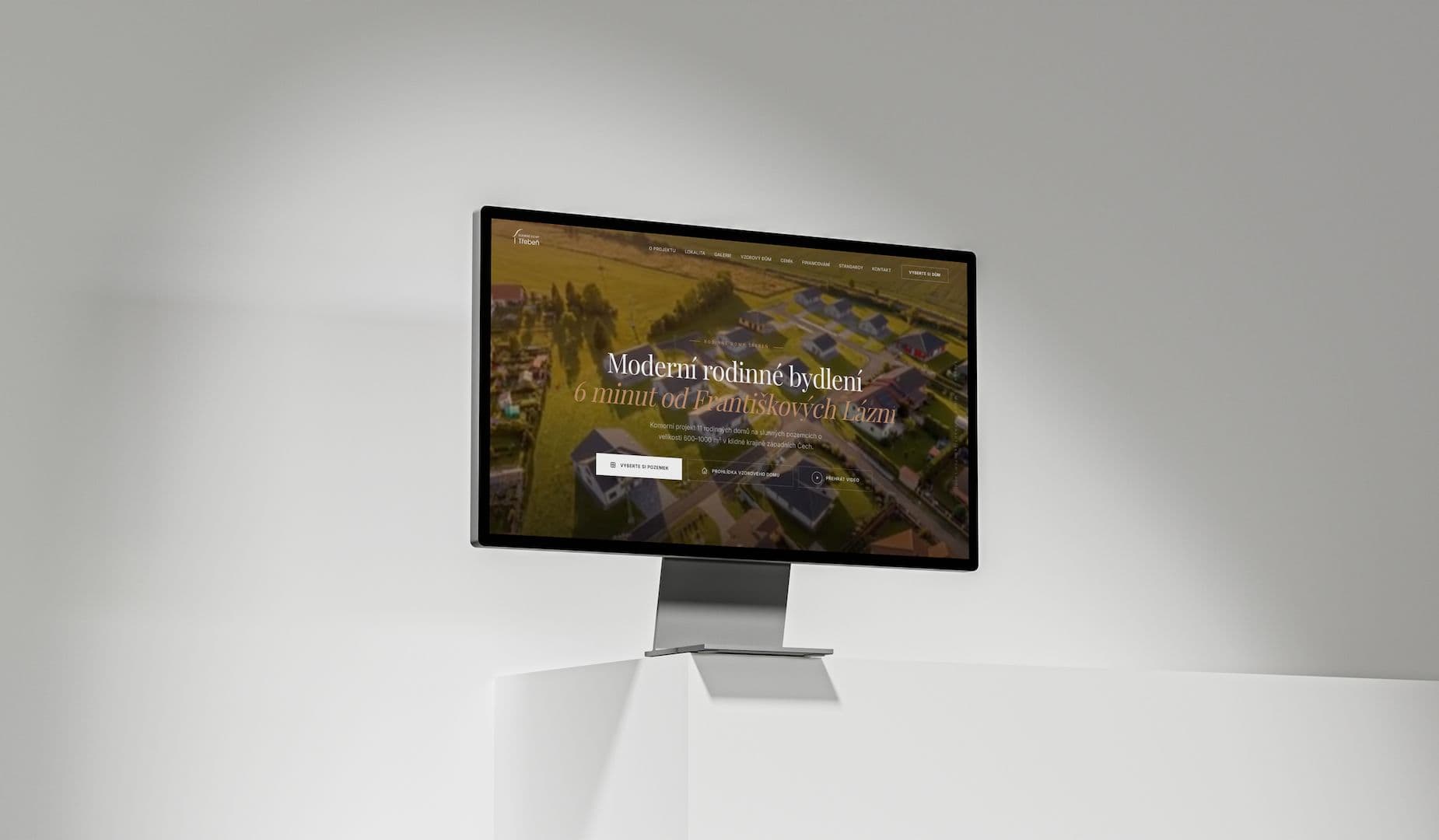 RD Třebeň – Webová prezentace a konfigurátor pro rezidenční projekt 11 rodinných domů